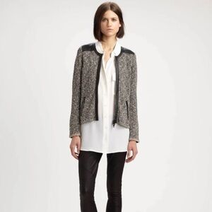 rag & bone Lory Tweed Leather Trim‎ Jacket